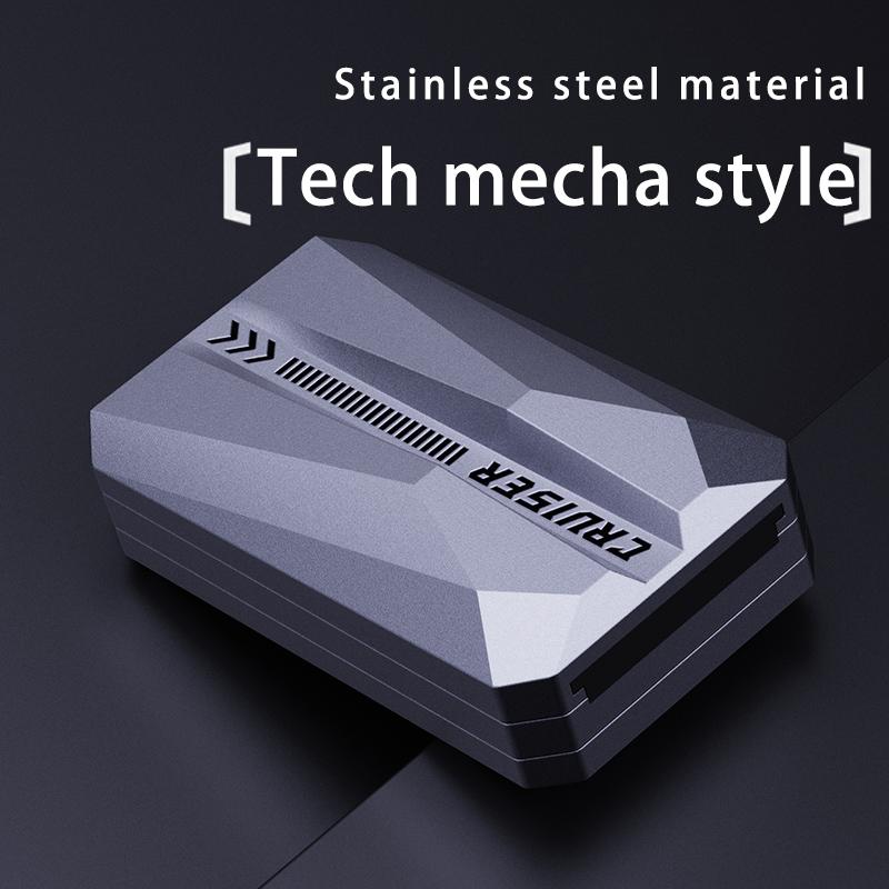 Deslizador Mecânico de Empurrar Cartão EDC, Giroscópio de Metal Liga de Alumínio para Ponta do Dedo, Brinquedo Descompressor Anti-stress, Presente para Adultos e Crianças