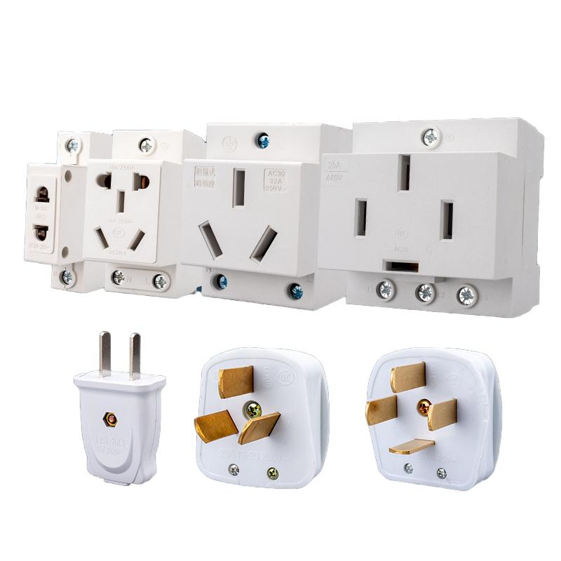 Buy Ac30 Type Rail Mount Ac Power 10/16/25/32A 250V 2/3/4 Pin Plug ...