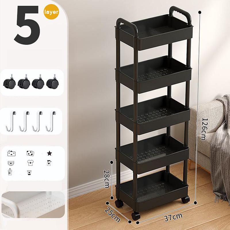 Кухонные органайзеры и стеллажи для хранения, бытовая тележка с колесами, многофункциональные аксессуары для дома, мобильная стойка, книжная полка