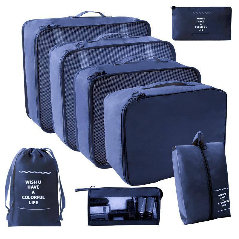 Large Capacity Foldable Travel Storage Bag Set - 7 Pieces