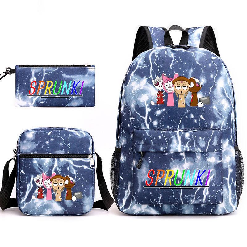 School bag rhythm box-sprunki heat transfer versatile college student large capacity travel backpack D