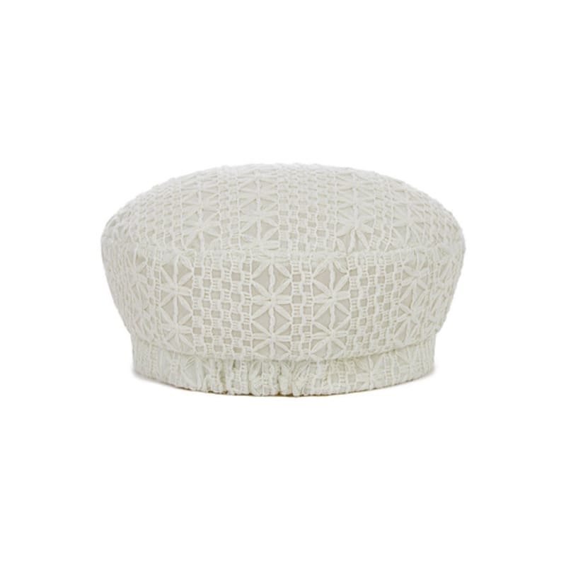 VARZAR Epoxy Stud See-Through Beret White