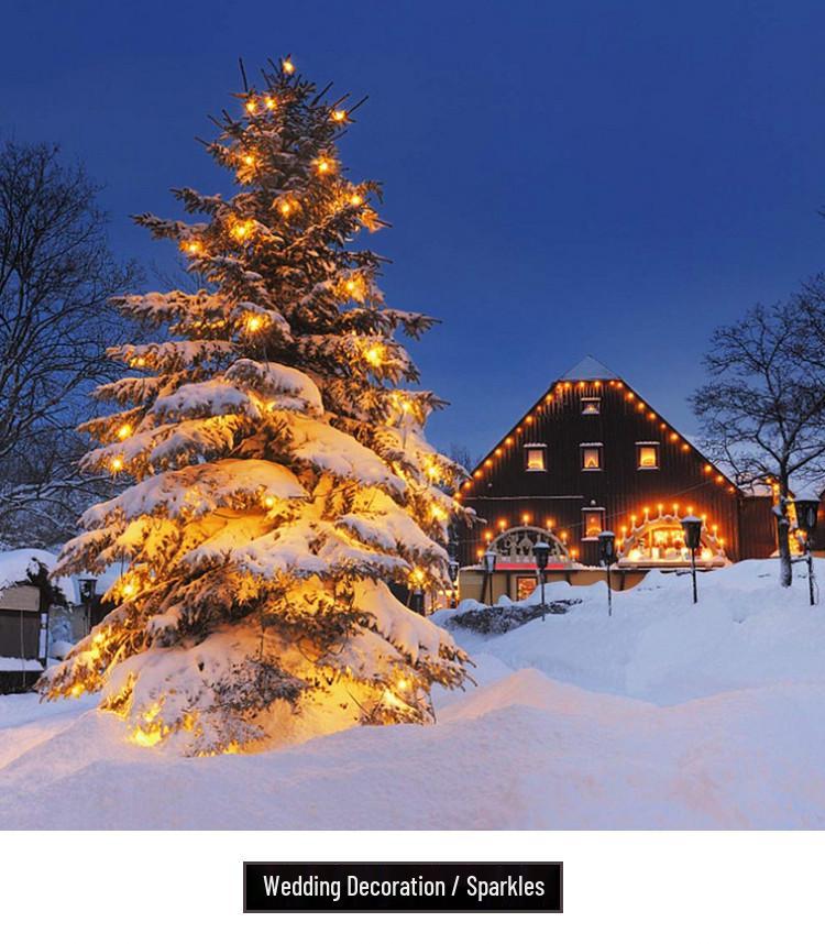 LED String Lights - Low Voltage Dark Green Wire, Christmas Tree Lights, Multicolor Starry Sky, US/EU/UK Specs