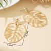 Fashion Temperament Hollow Leaf Earrings Retro Tropical Beach Photo Earrings Summer Vacation Earrings