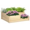 Raised Garden Bed with 3 Planting Boxes, 3-Tier Design, Open Bottom, 108 Cm X 88 Cm X 36 Cm, Natural