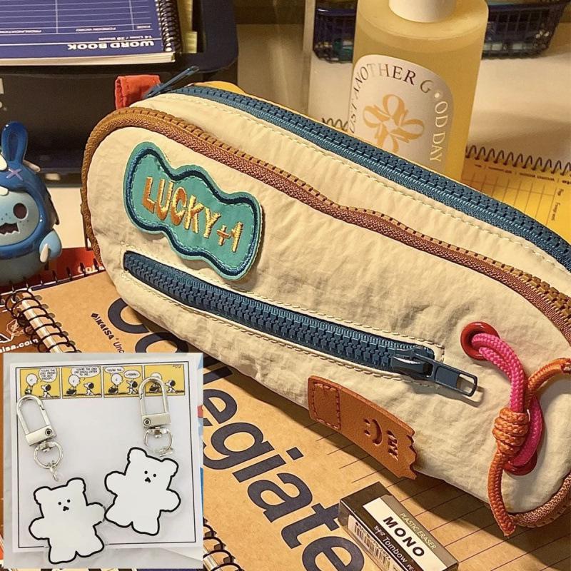 

Водонепроникний пенал у японському стилі з кольоровими блоками: Багатофункціональна двошарова пенал-сумка Original Package