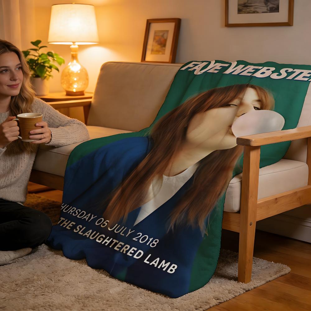 Throw High-Density Short Plush Blanket For Sofa Nap Air-Conditioned Room Soft Skin-Friendly Faye Webster Hot Singer Faye Webster 75x90cm