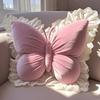 Princess Butterfly Living Room Pillow With Cotton Cover For Home And Car Use