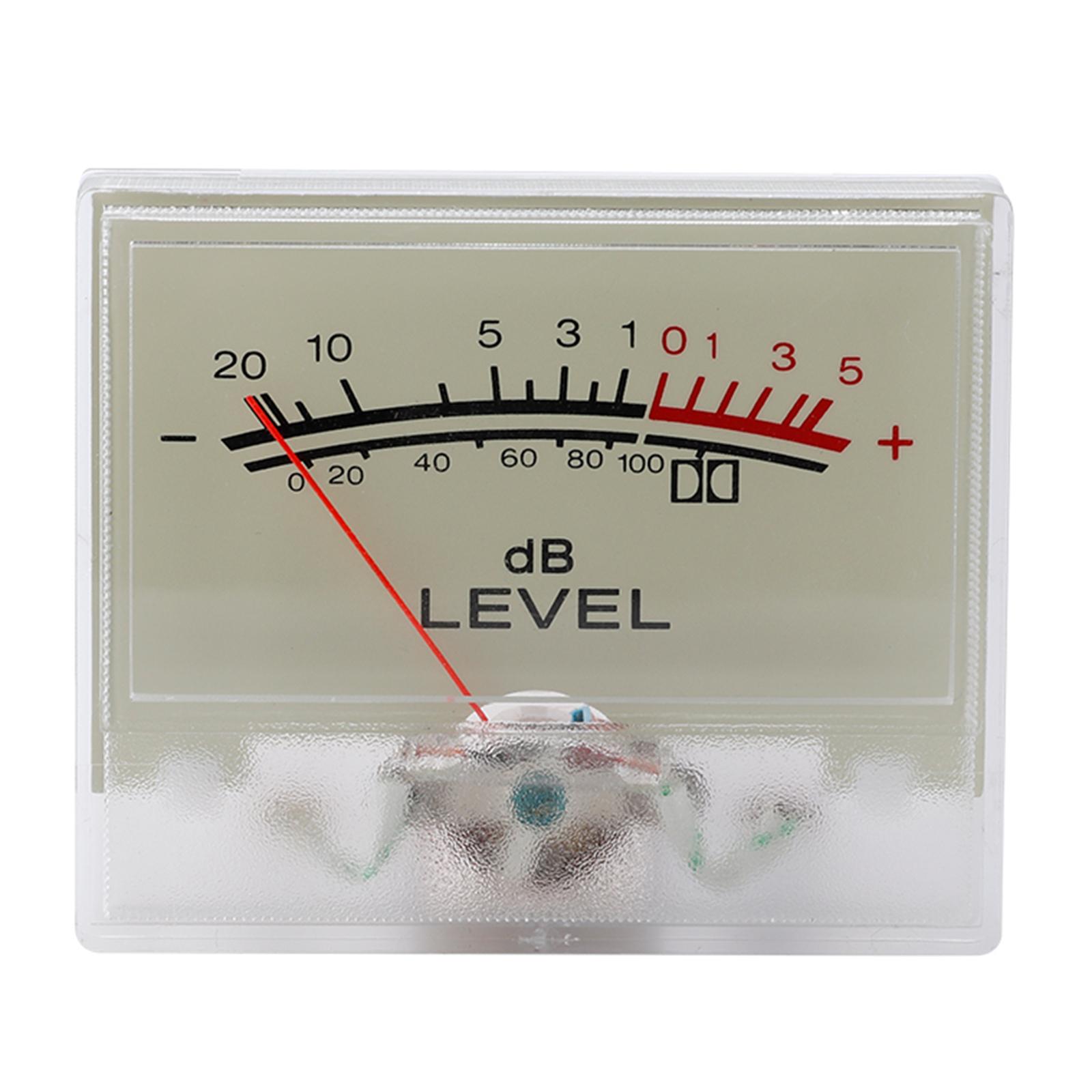 

VU Meter Yellow Backlight High Accuracy Power Amplifier Meter Audio Level Meter DB Level Header DC500uA Square Meter