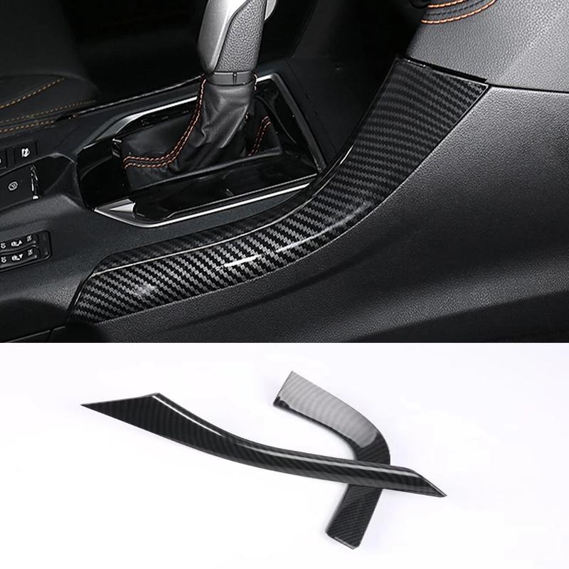 For Subaru Impreza XV 2018-  carbonfiber accessories Gear Shift Panel knob cover door handle window lift button switch cover
