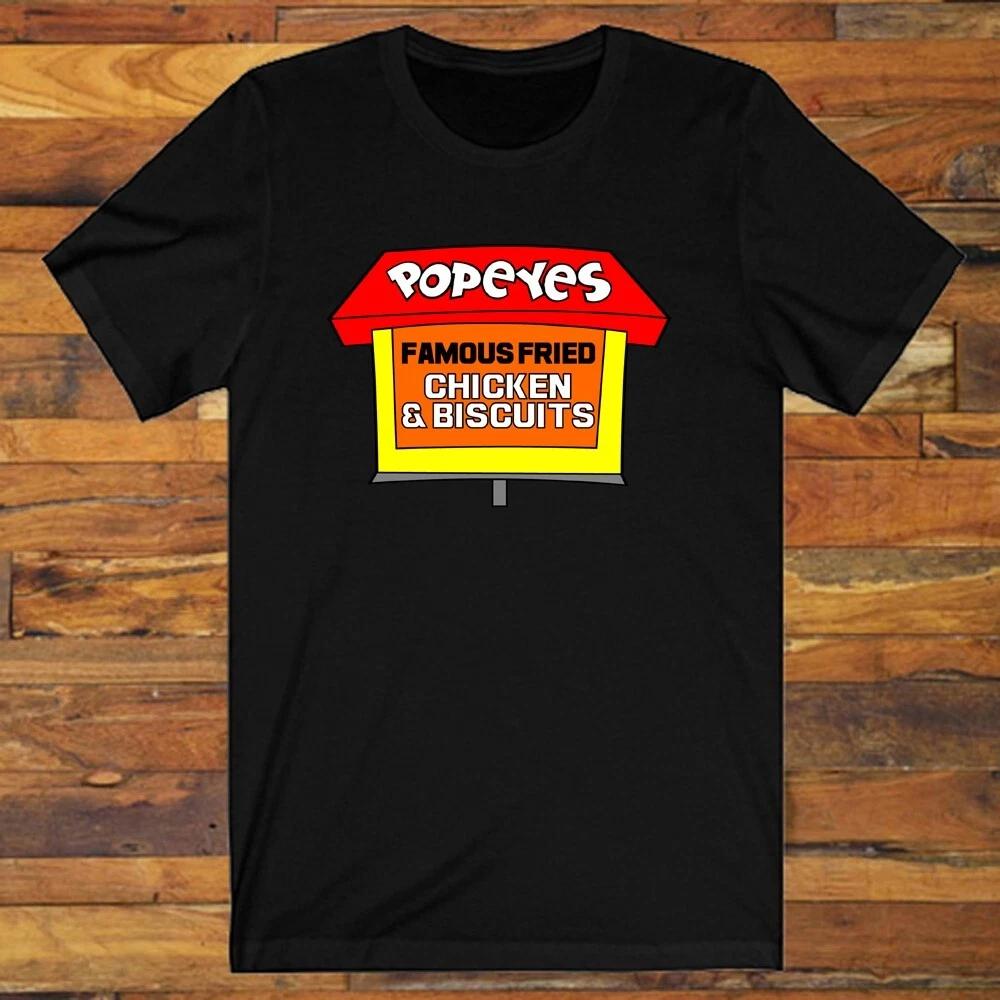 Popeyes Fried Chicken Men s Black S-5XL M