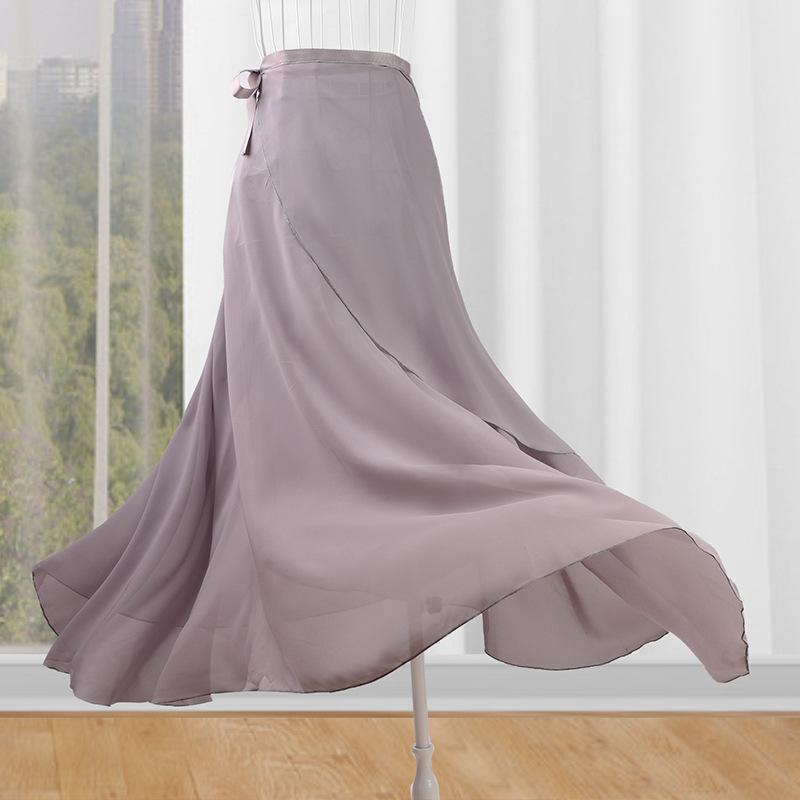 Women Wrap Dance Skirt Girls Long Dance Skirt Ballet Wrap Skirt Dance Skate Over Scarf Skirt Dancewear