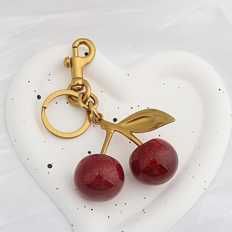 Cherry Keychain: Synthetic Resin Pendant, Suitable for Purses and Bags-perfect for DIY Handicrafts