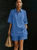 Women's Linen Two-Piece Set: Short-Sleeve Shirt & Loose Pants (2026)