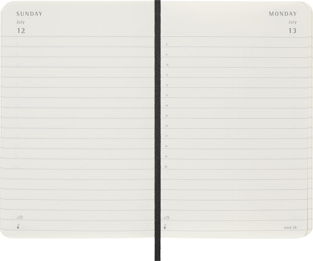 Moleskine 2026 Daily Pocket Size x Soft Starting in January Planner, 12-Month Diary, (9cm 14cm), Cover, Black, DSB12DC2Y26,