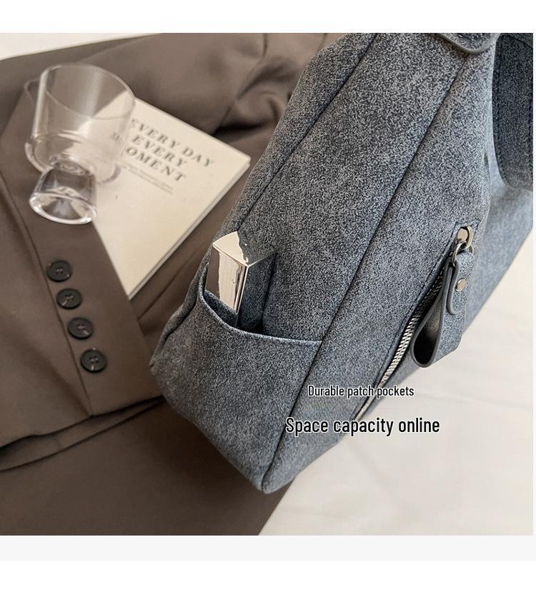 2025 Spring/Summer New Large-Capacity Women's Suede Shoulder and Crossbody Tote