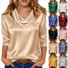 Bluse Für Damen Festlich 3/4 Langarm Hemden Business Casual Outfit Oberteile