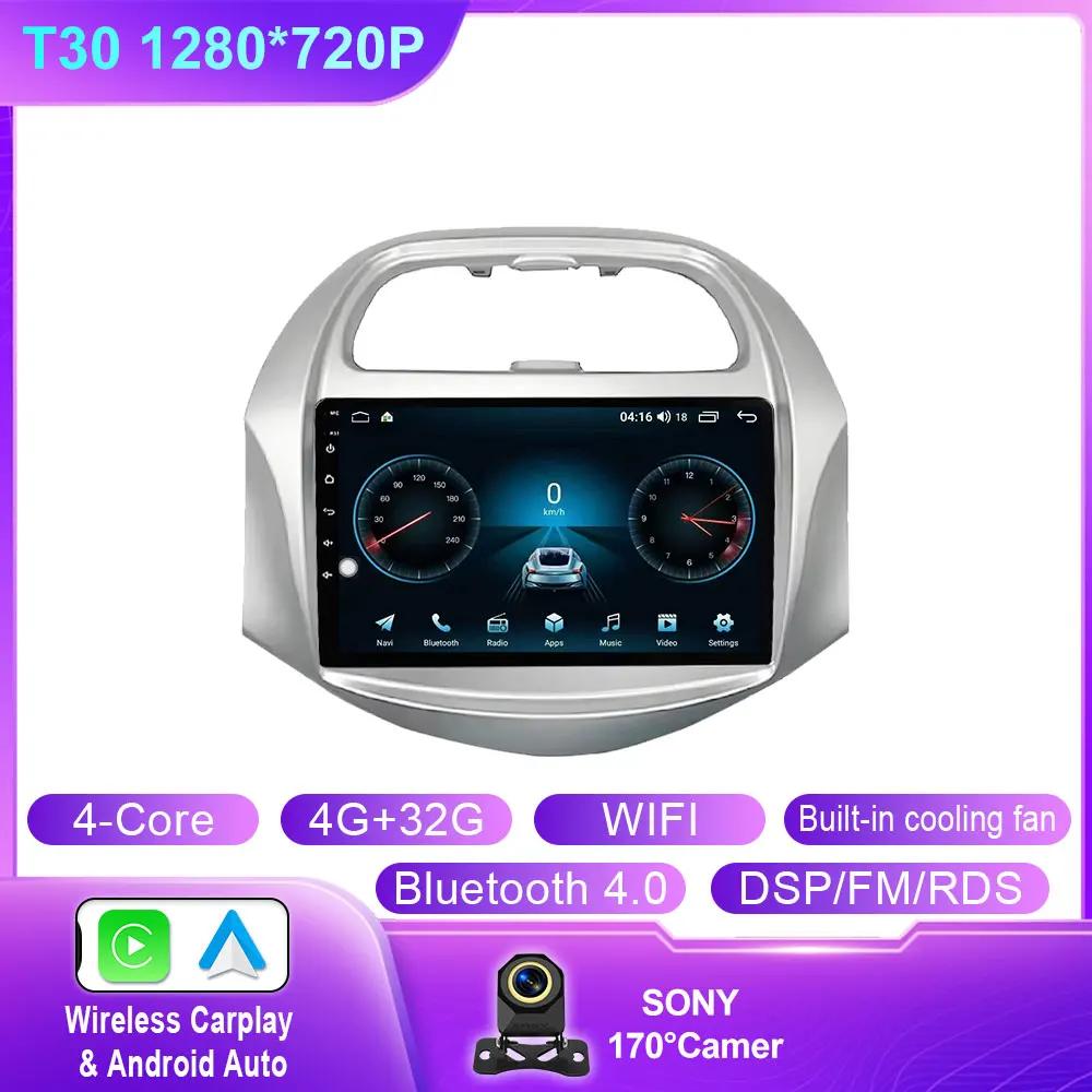Carplay Android Auto Car Radio Multimedia Stereo For Chevrolet SPARK BEAT 2018 2019 Video Player Wifi 4G GPS QLED BT No 2din dvd