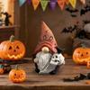 Halloweenské gnómové strašidelné gnómové stolní sošky pryskyřičná soška halloweenské figurky na terasu zahradu dvorek stolní římsa