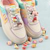 1PCS Shoelaces Decoration Clips Shoe Laces Buckle for Girl Children's Cartoon Crown Cake Candy Macaron Color Shoes Accessories