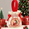 Christmas Canvas Drawstring Bag Christmas Candy Gift Packaging Bag Cartoon Handbag For Apple Diy  Year Xmas Home Party Supply