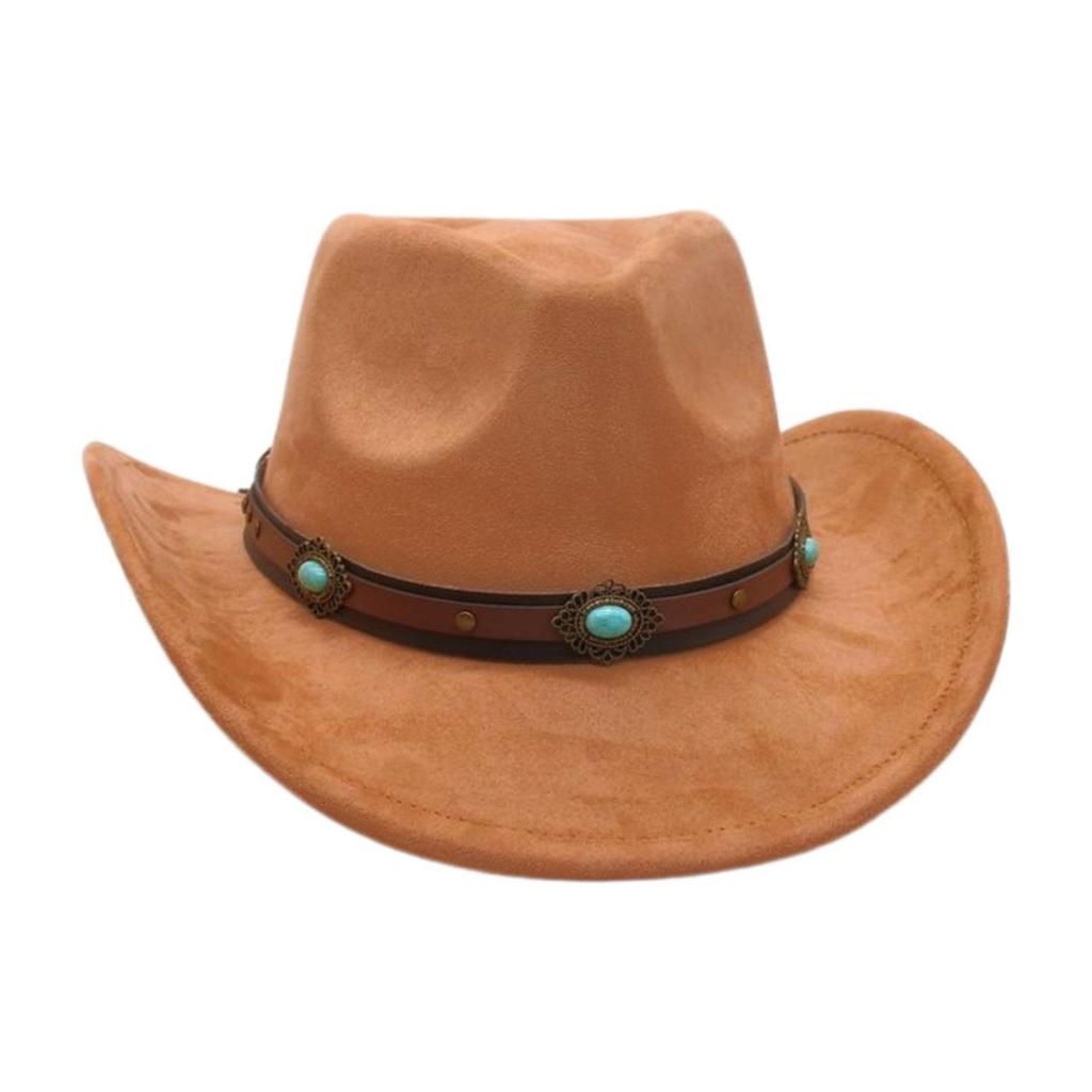 Premium Tibetan Cowboy Hat Stage Jazz Hat Multi-Color Suede Premium Top Hat