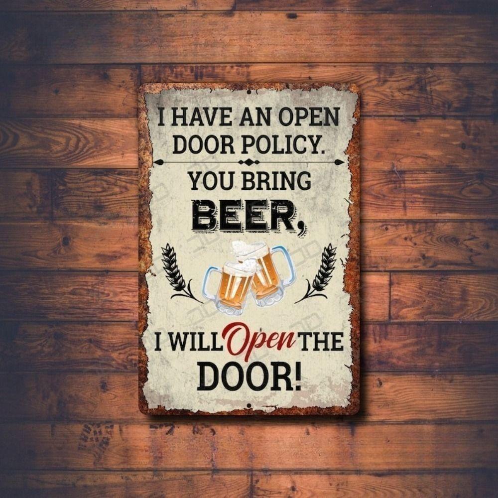 Beer poster on the wall, metal plaque 20x30cm