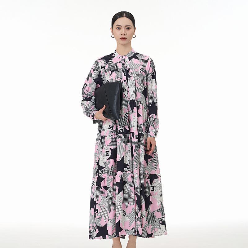 Bohemian Retro Cake Skirt Dress - Plus Size, Loose, Slimming, 2026 Spring/Summer Collection for Women One Size