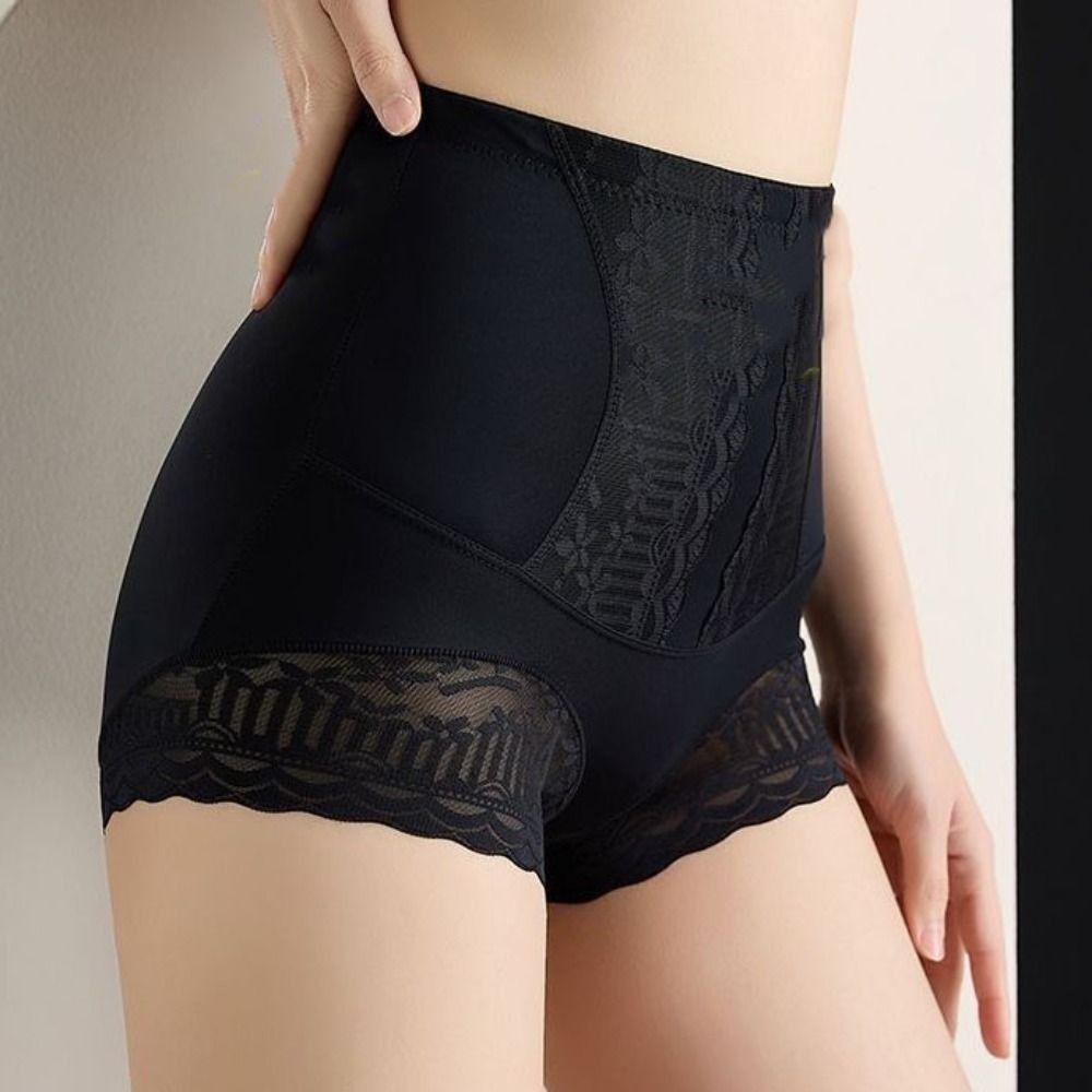 High Waist Slimming Shapewear Lace Flower Butt Lifting Panties Body Shaping Underpants  Lady