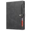 New For Ipad Pro 12.9 2022/2021/2020 Calf Texture Double Fold Clasp Horizontal Flip Leather Tablet Case With Photo Frame & Holder & Card Slots & Walle