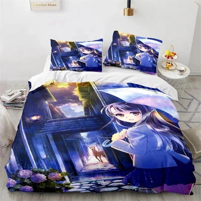 Anime Kawaii Sexy Girl Bedding Set Boys Girls Twin Queen Size Duvet Cover Pillowcase Bed Kids Adult Fashion Home Textileextile