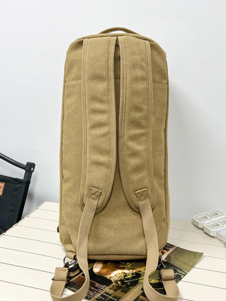Canvas Bucket Bag: Unisex Shoulder Handbag, Business Travel & Sports Crossbody Backpack