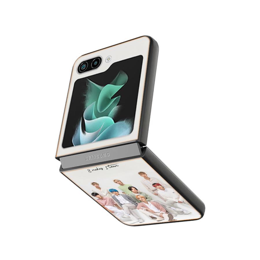 K-KPOP A-ATEEZ Coque Case For Samsung Galaxy Z Flip 7 6 Flip4 Flip5 Zflip3 Black Hard PC Phone Shell Protective Cover
