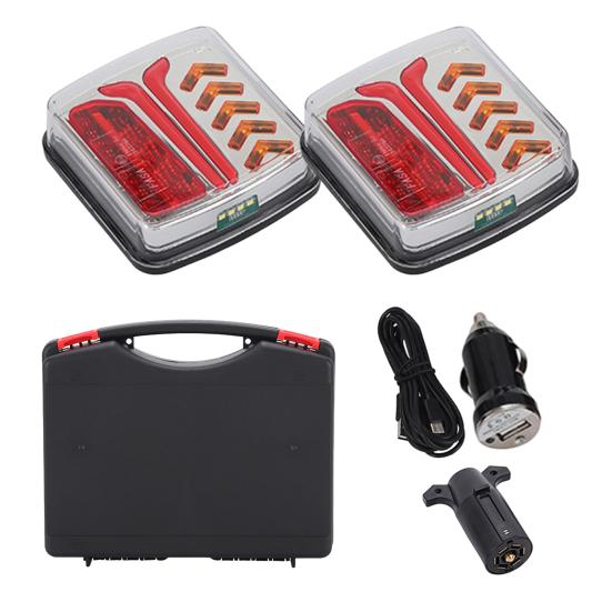 Wireless Trailer Lights Light IP67 Waterproof Magnetic Kit for Truck Trailers