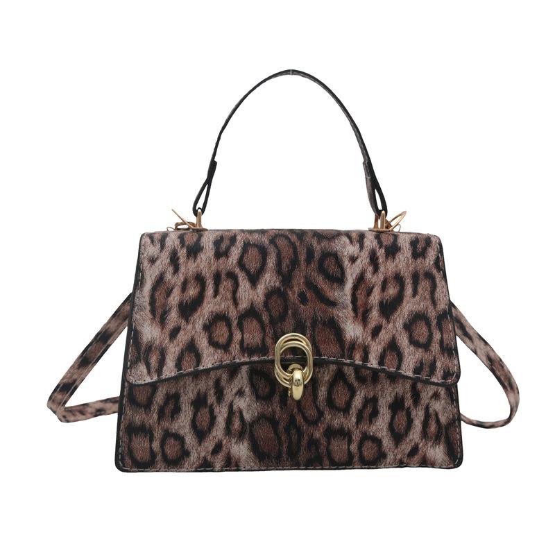 Personalized Niche Design Leopard Print Handbag 2025 New Trend Fashion Foreign Style One Shoulder Crossbody Small Square Bag