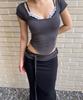 Peullijeunopallou Ina Shirring Long Skirt (Black)