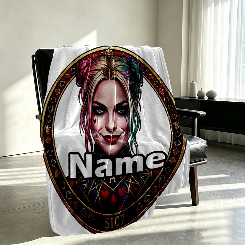 Custom Name Personalized Superhero Print Blanket, Home Decor, Bedroom, Sofa, Camping, Couch, Gifts for Birthday Christmas
