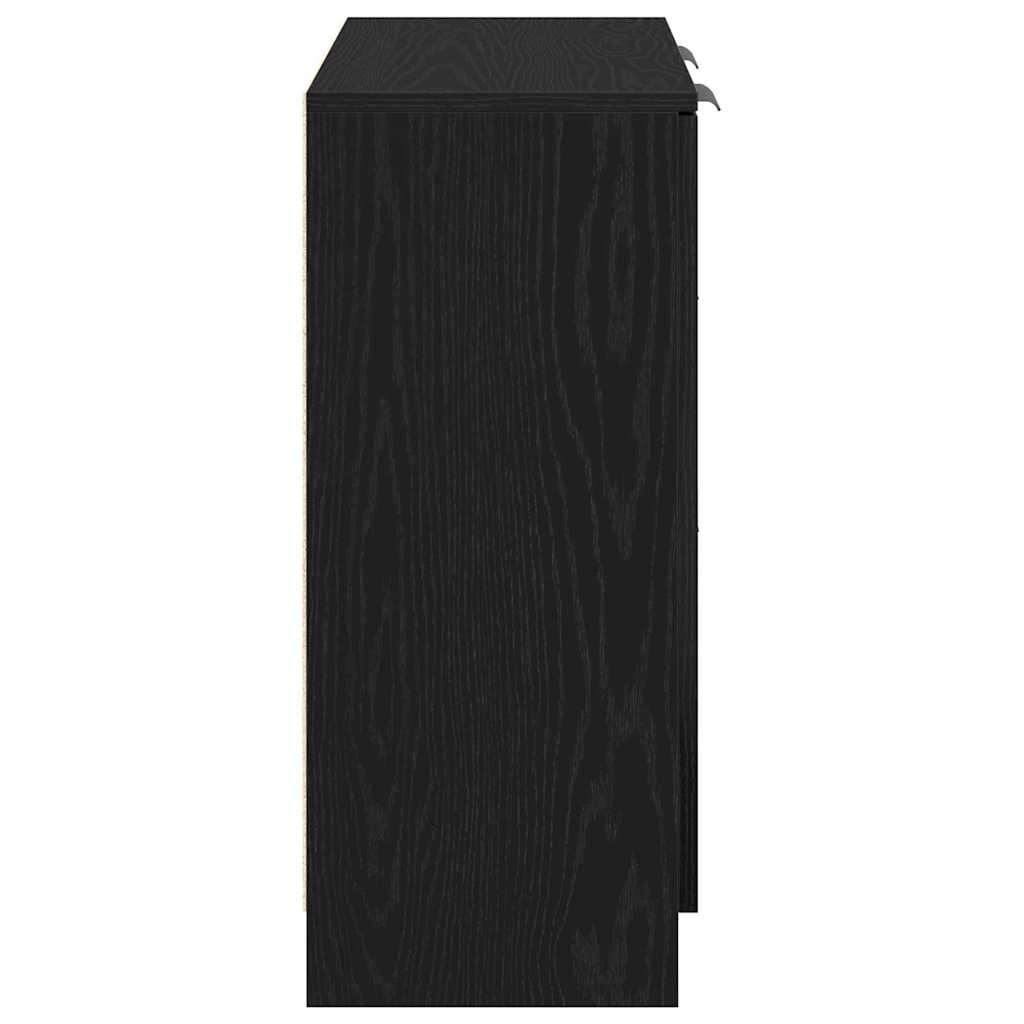 Sideboard in Black Oak Look 60 x 30 x 70 cm Particle Board