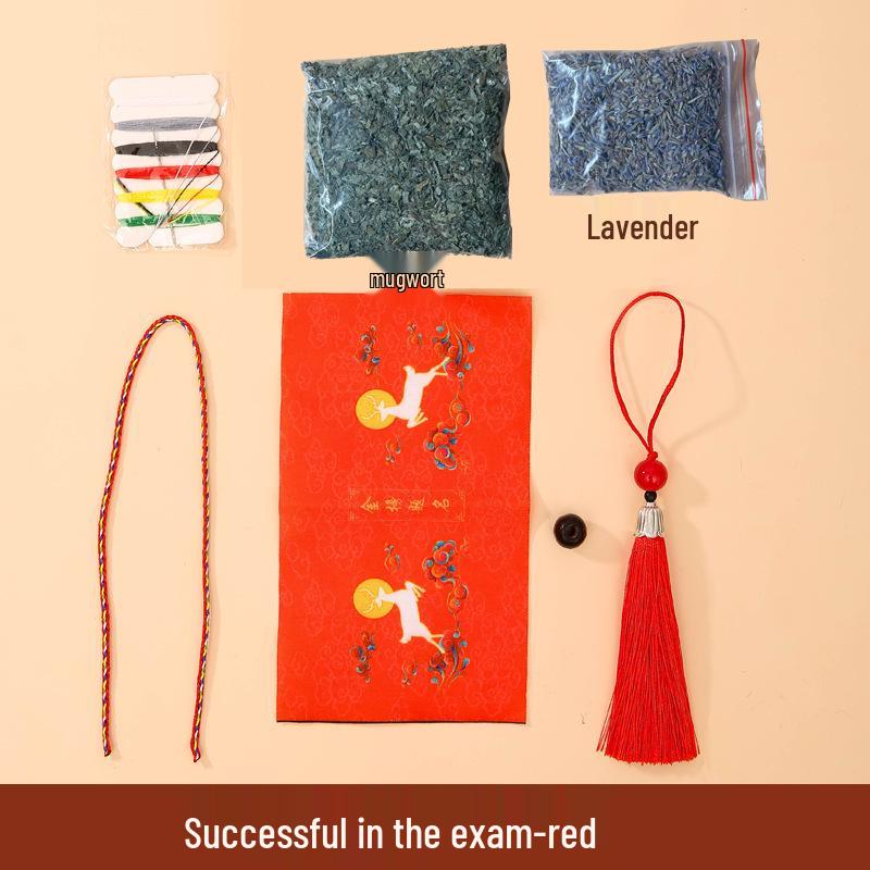 DIY Dragon Boat Festival Tassel Amulet Kit: Parent-Child Scented Sachet Pendant Gift Mugwort