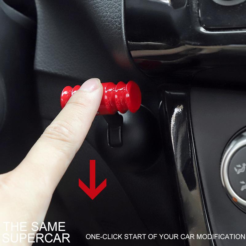 Metal Cars One Click Start Button Auto Start Button Joystick Engine Starting Stop Rocker Lever Car Accessories Interior Decor