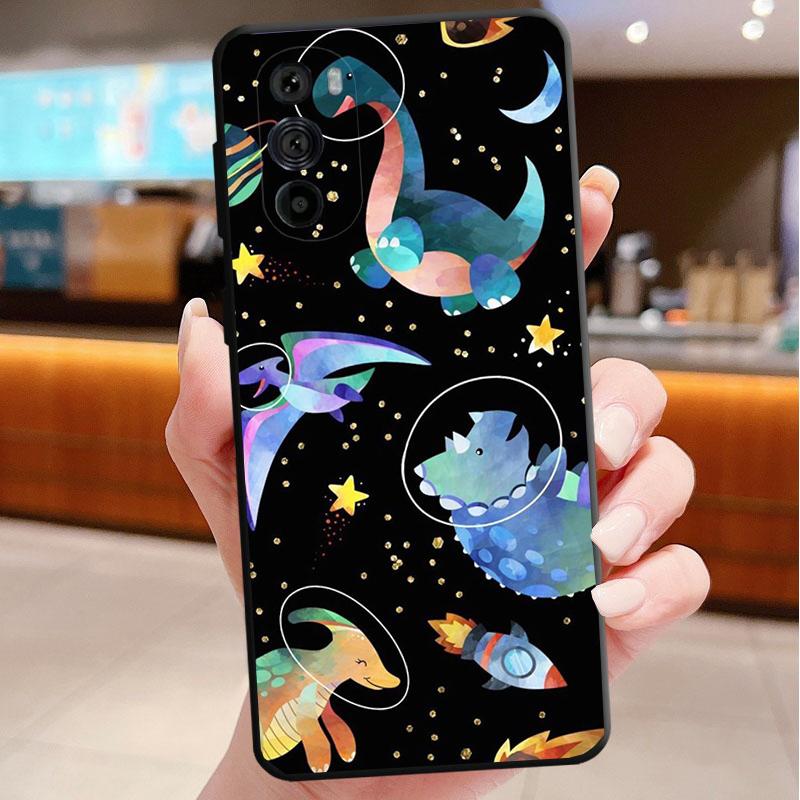 Cute Dinosaur Baby Phone Case For Motorola Edge 60 50 40 Pro 60 50 40 30 Ultra Neo Fusion Moto G Play G Stylus G Carcasas