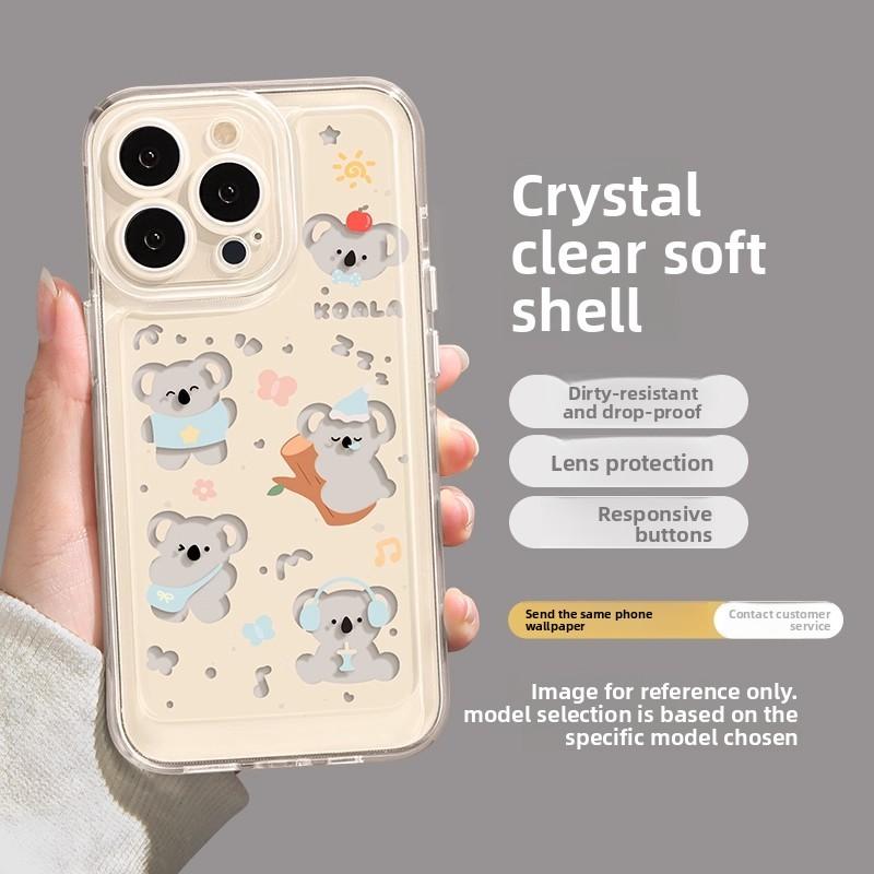 Orange Little Elephant Apple 17 Pro Max Phone Case 17 Pro Cute Air Transparent TPU Shockproof 17 Protective Cover 16