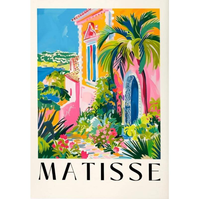 Matisse Beach Coast Landscape Amalfi Summer Painting Poster Preppy Wall Art Y2K Poster Retro Home Decor Canvas Painting Prints