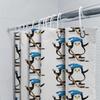 Ice Hockey Penguin Shower Curtain Waterproof Home Decor Bathrooms Kitchen Bathroom Decoration Print Kids Room Christmas Gift Whi