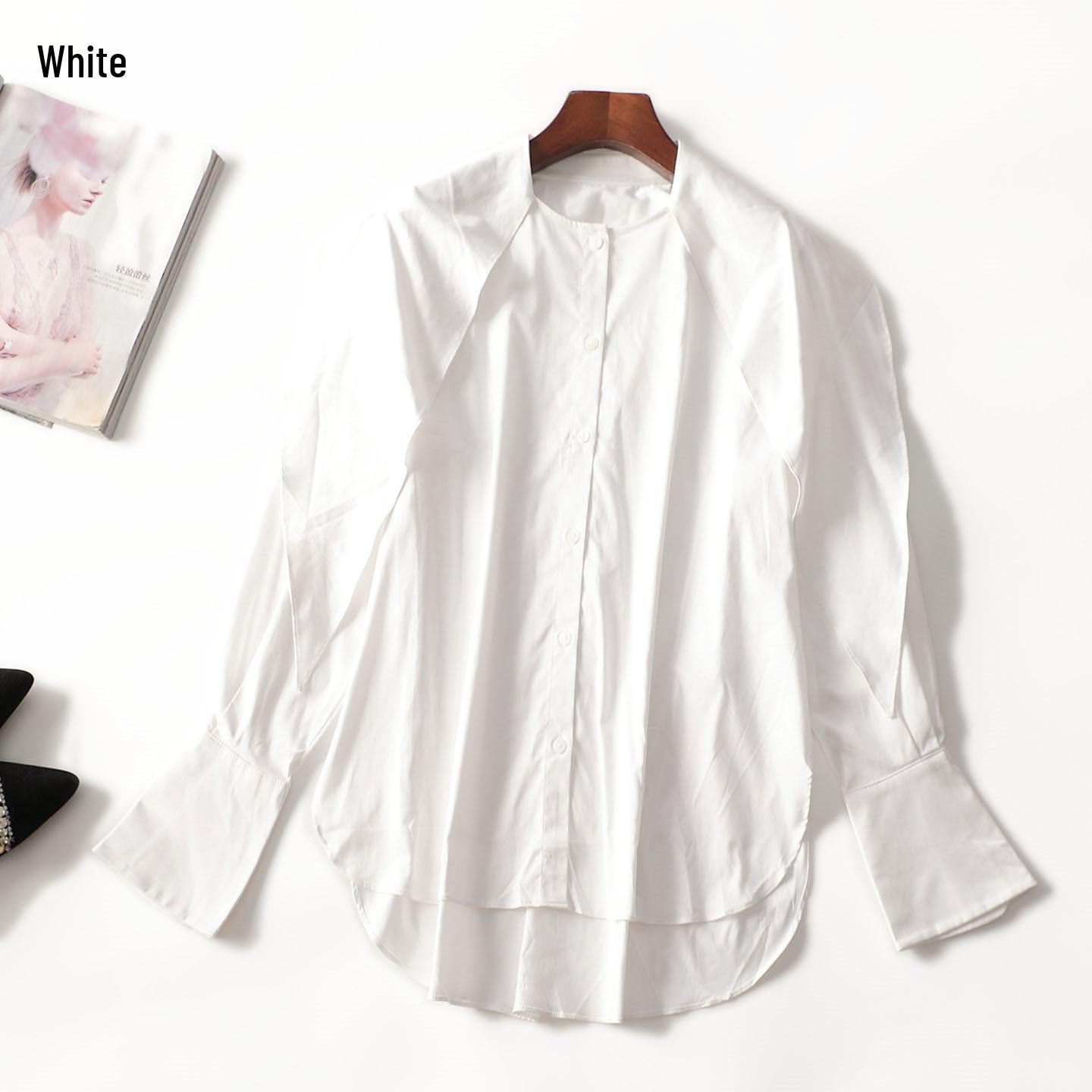 412620 Autumn Long Sleeve Mid-Length Women s Shirt M белый