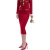 Self-Portrait New Year Red Solid Color Slim Knit Toasting Dress Bridesmaid Casual Long Dress Women dresses SWF351M00800
