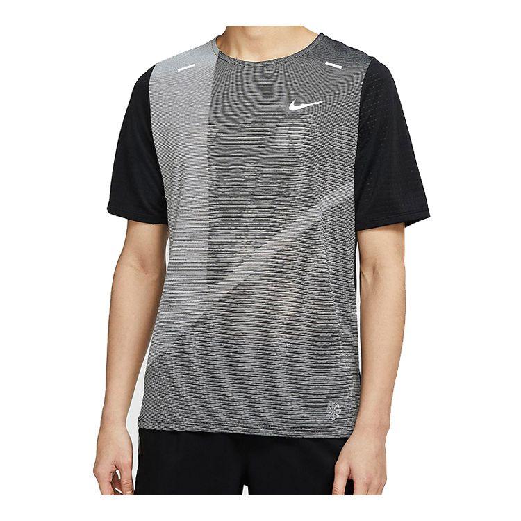 Nike Rise 365 Future Fast Running Short-Sleeve T-Shirt Men Tops Black Gray CJ5689-010