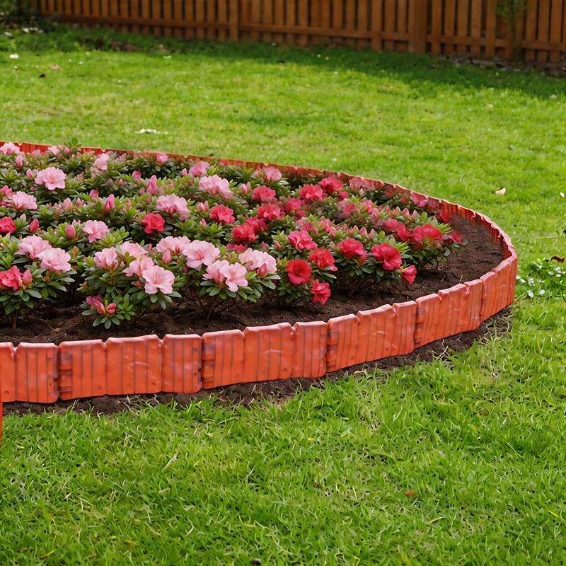 Plastic Garden Boundary Fence Lawns & Terraces - Durable Weather-Resistant Outdoor Decoration, Decorative Garden Fence, Lawn Edging Tool