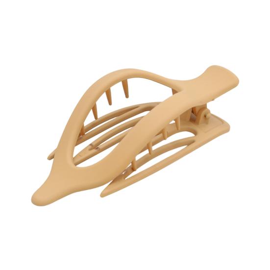 

Женская заколка для волос в форме листа с противоскользящими зубцами, заколка для волос сзади хаки