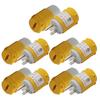 5 Set Straight Blade Electrical Plug and Connector Kit 15 Amp 125V 5-15P 5-15R